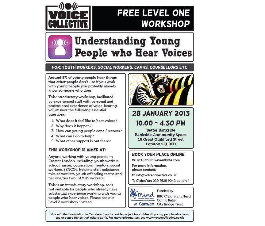 Voice Collective Training - Level One Workshop flyer