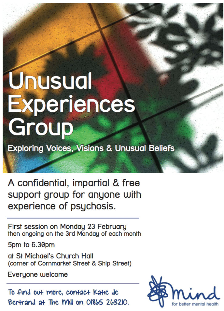 Unusual Experiences Group 23 Feb flyer