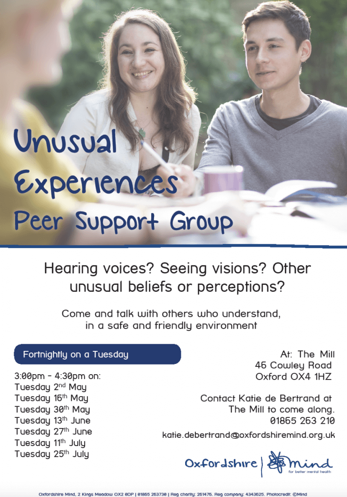 Oxford unusual experiences group flyer